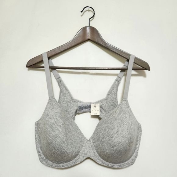 Bali Light Heather Gray Cloth Underwire Adjustable Semi Padded Bra 42D - Picture 3 of 6